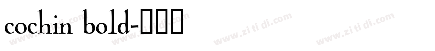 cochin bold字体转换